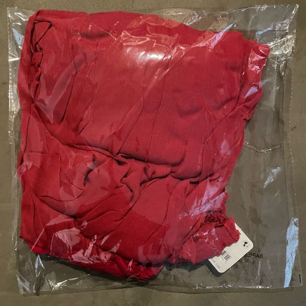 NWT Free People Adella Maxi Slip Bright Red *flawed* see last picture - Picture 6 of 8